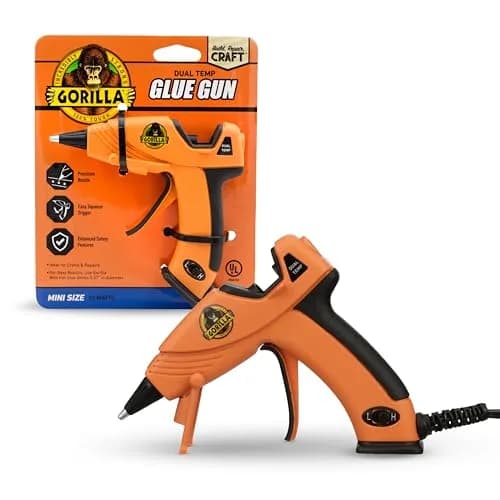 Gorilla Mini Dual Temp Hot Glue Gun | Easy Squeeze Trigger, Built-in Stand, 120V thumbnail 1