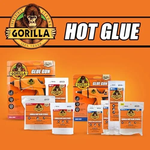 Gorilla Mini Dual Temp Hot Glue Gun | Easy Squeeze Trigger, Built-in Stand, 120V thumbnail 7