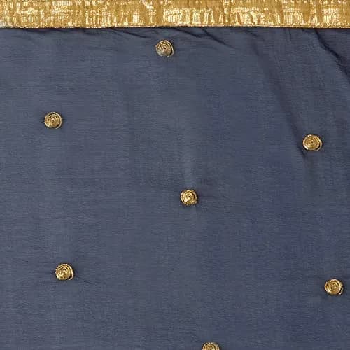 DUPATTA BAZAAR Embroidered Navy Blue Chiffon Dupatta 235 x 92 cm (92" x 36") | Traditional Elegant Style thumbnail 5