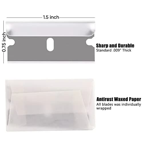 REXBETI 100 Pack Single Edge Razor Blades | Heavy-Duty Steel for Household & Industrial Use thumbnail 7