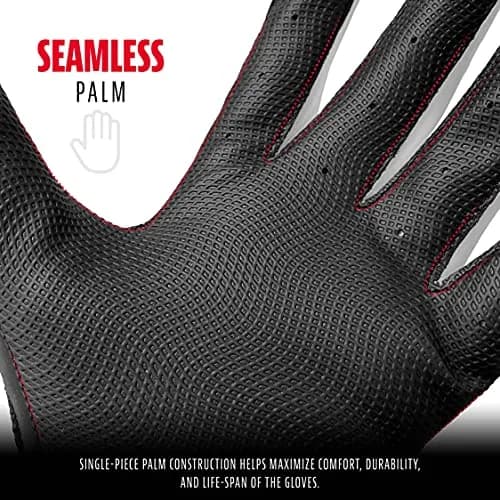 Franklin Sports Youth Flex Batting Gloves - XS Black/White | Seamless Palm, Textured Grip, Perfect for Tee Ball & Softball thumbnail 2