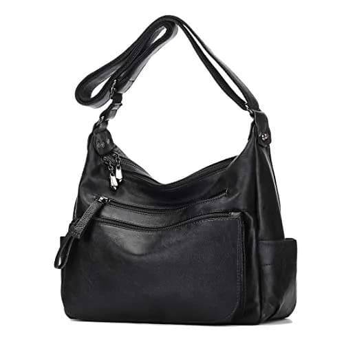 Artwell Crossbody Bag for Women Shoulder Bag PU Leather Multi Pocket (Black) | Elegant & Spacious thumbnail 1