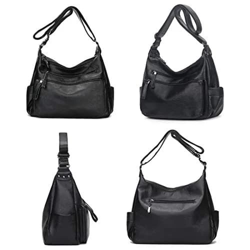 Artwell Crossbody Bag for Women Shoulder Bag PU Leather Multi Pocket (Black) | Elegant & Spacious thumbnail 2