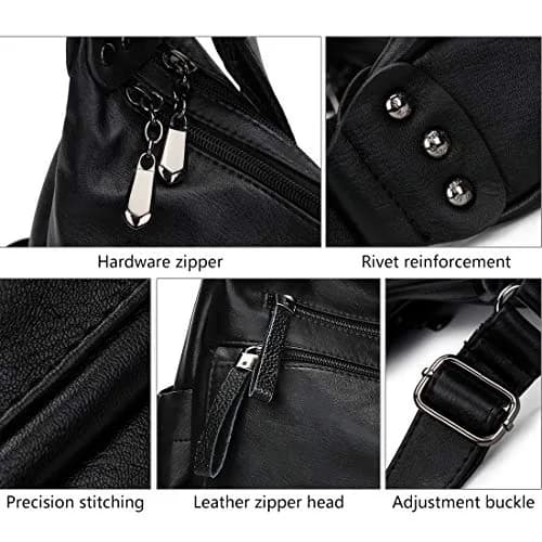 Artwell Crossbody Bag for Women Shoulder Bag PU Leather Multi Pocket (Black) | Elegant & Spacious thumbnail 3