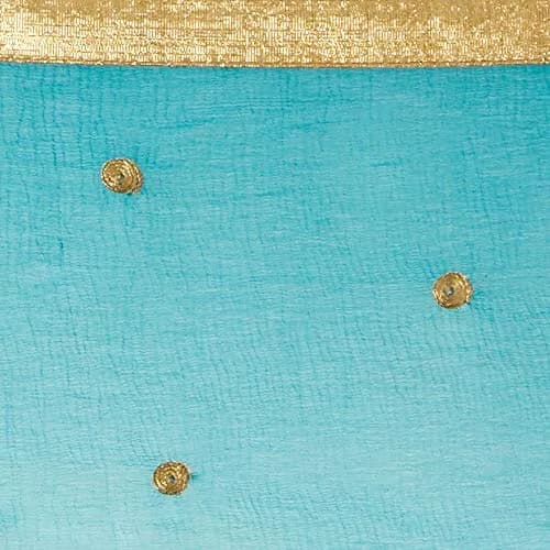 DUPATTA BAZAAR Embroidered Blue Chiffon Dupatta 240cm x 92cm | Traditional Elegant Style thumbnail 5