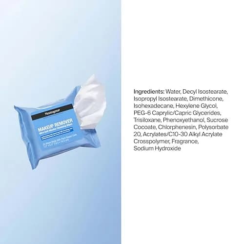 Neutrogena Makeup Remover Towelettes, Daily Single Face Towelettes, 20 Count | Plant-Based Cloths for All Skin Types thumbnail 8