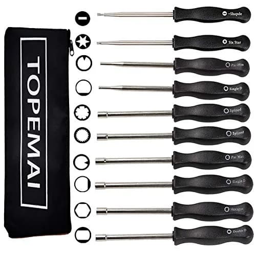 TOPEMAI Carburetor Adjustment Tool Kit for 2 Cycle Engines | 10-Piece Set with Stainless Steel Tools (0.28kg, 10 tools, universal fit) thumbnail 1