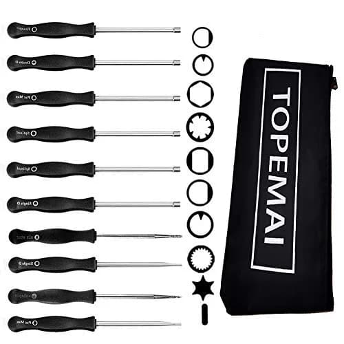 TOPEMAI Carburetor Adjustment Tool Kit for 2 Cycle Engines | 10-Piece Set with Stainless Steel Tools (0.28kg, 10 tools, universal fit) thumbnail 9