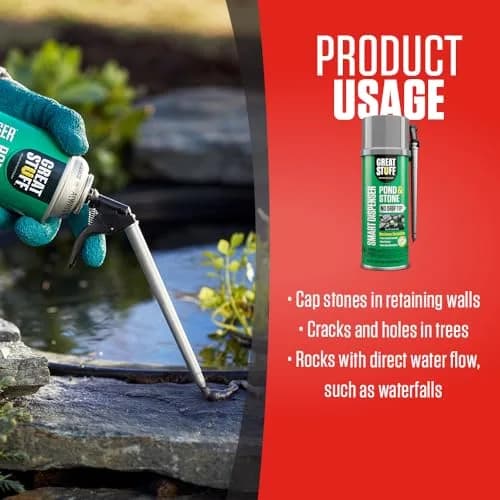 Great Stuff Pond & Stone Smart Dispenser Foam Sealant 354ml (12 oz) | Reusable for 30 Days thumbnail 7