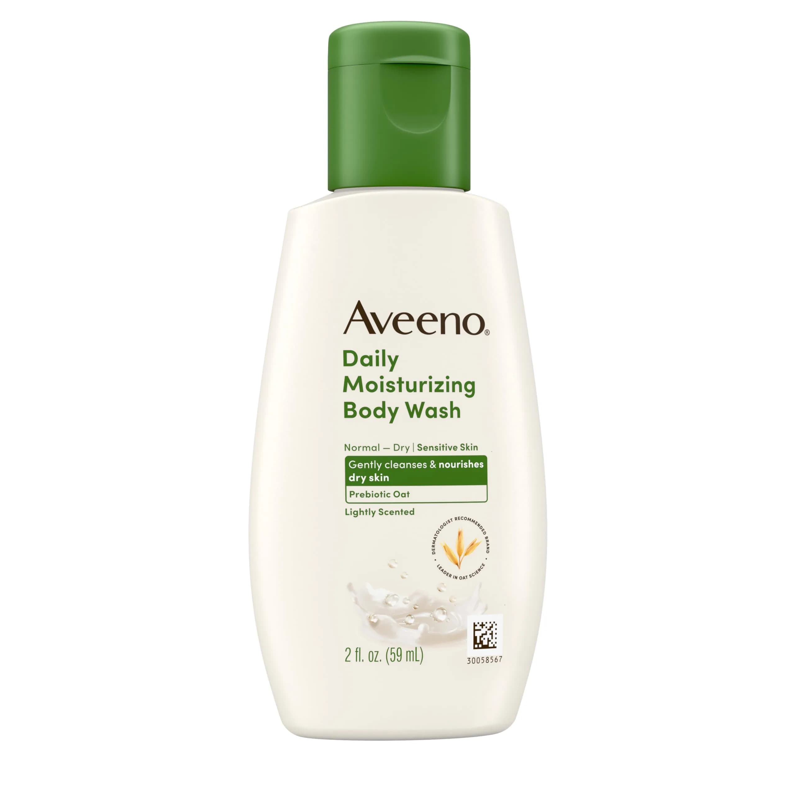 Aveeno Daily Moisturizing Body Wash Lightly Scented 59ml (2 fl. oz) | Prebiotic Oat for Dry Sensitive Skin - view 7