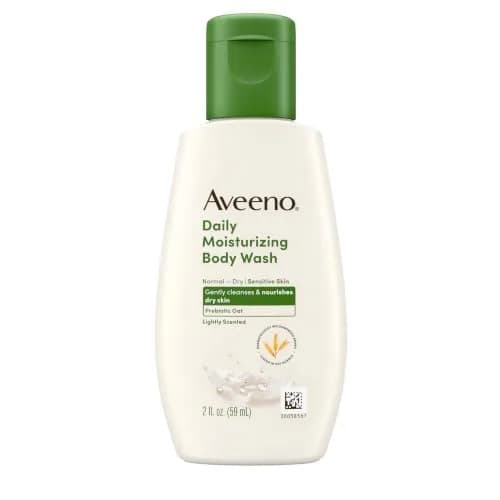 Aveeno Daily Moisturizing Body Wash Lightly Scented 59ml (2 fl. oz) | Prebiotic Oat for Dry Sensitive Skin thumbnail 3
