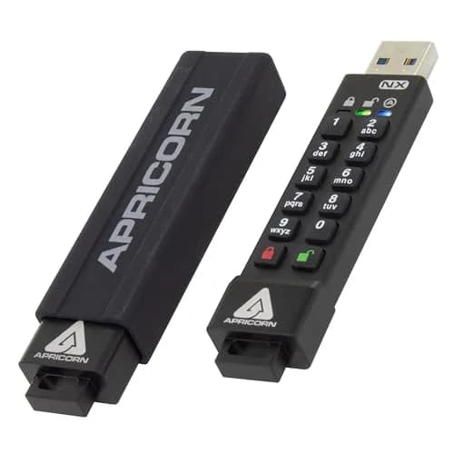 Apricorn Aegis Secure Key 3NX 16GB USB 3.1 Flash Drive | Software-Free Encrypted Key with Onboard Keypad thumbnail 1