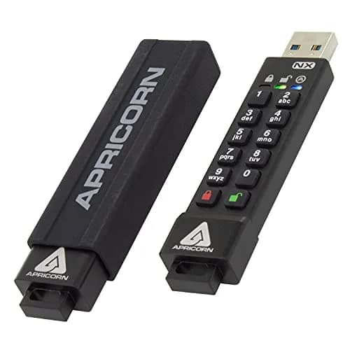 Apricorn Aegis Secure Key 3NX 16GB USB 3.1 Flash Drive | Software-Free Encrypted Key with Onboard Keypad thumbnail 3