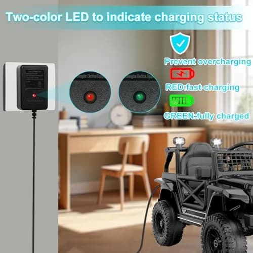 FLHFULIHUA 12 Volt Battery Charger for Kids Ride on Toys | Universal Charger for Best Choice, Kid Trax, Dynacraft, ETL Listed thumbnail 6
