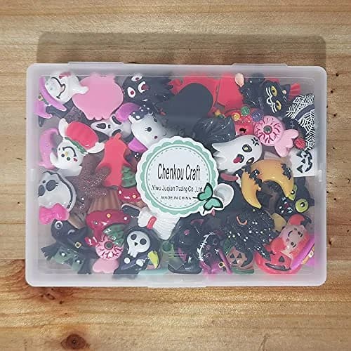 Chenkou Craft Resin Flatback Embellishments 50pcs | Halloween Mix, Assorted Styles, 15-40mm thumbnail 6
