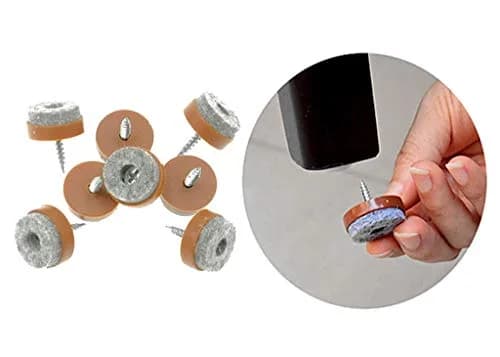 ALIMITOPIA Screw-on Furniture Felt Pads 28mm (1.1") Brown | 40pcs for Hardwood Floors thumbnail 5