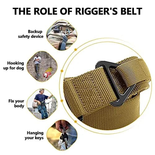 FAIRWIN Men's Tactical Belt 1.5 inch (3.8cm) Rigger Belt with Quick Release Buckle | Heavy Duty Nylon Web Belt for EDC and Outdoor Use thumbnail 3