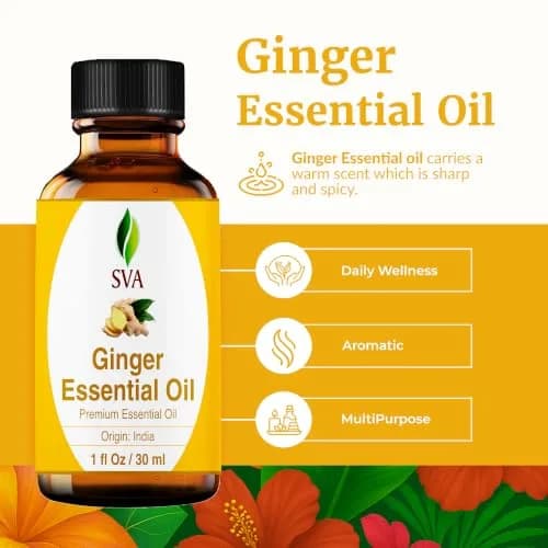 SVA ORGANICS Organic Ginger Essential Oil 1 Fl Oz (30 ml) - Pure & Natural thumbnail 2