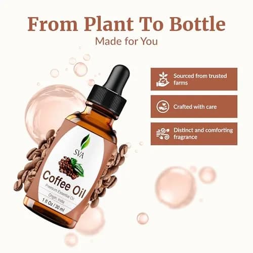 SVA ORGANICS Coffee Essential Oil 1 Fl Oz (30 ml) - Pure & Natural Aroma Oil thumbnail 4