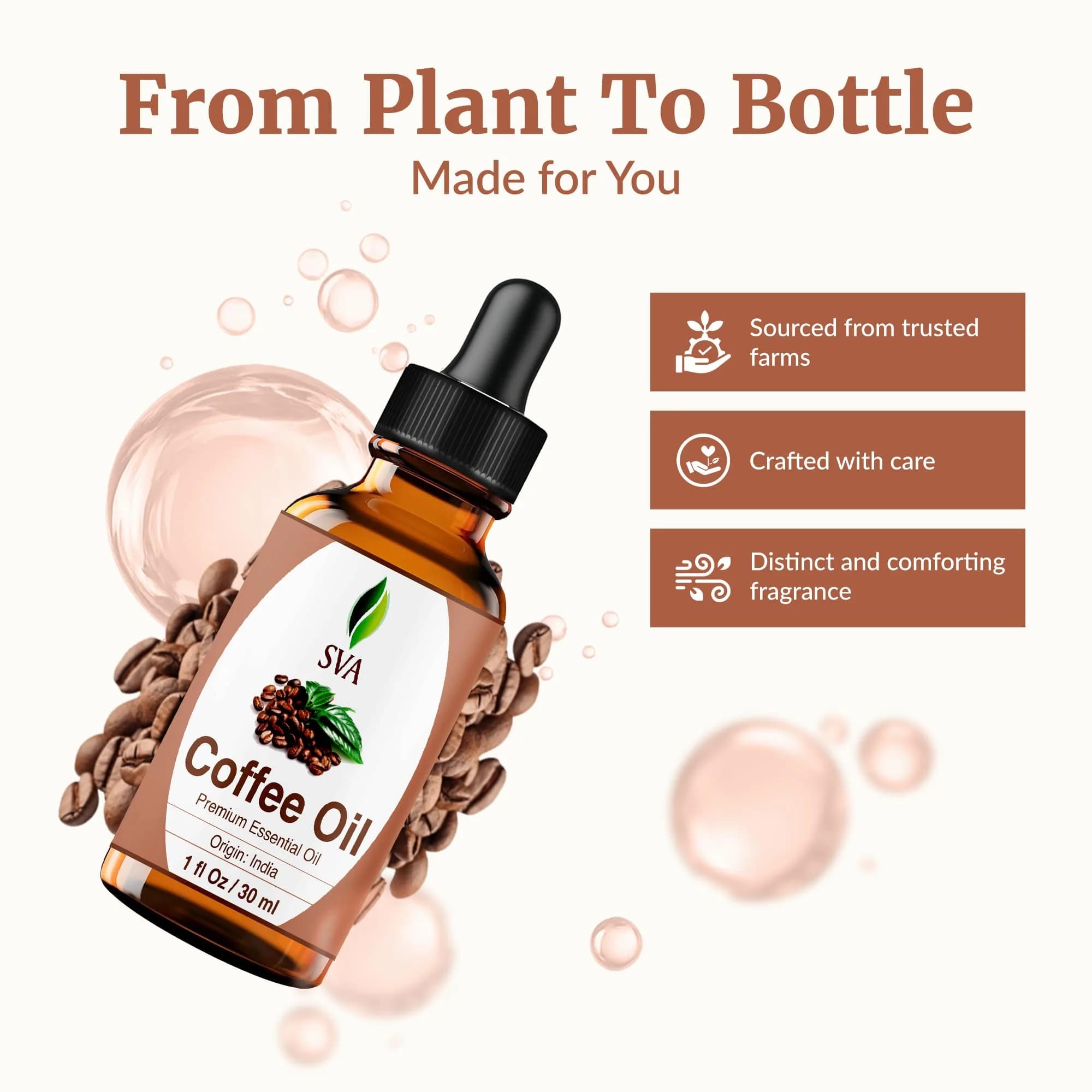 SVA ORGANICS Coffee Essential Oil 1 Fl Oz (30 ml) - Pure & Natural Aroma Oil - view 4