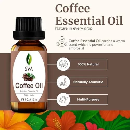 SVA ORGANICS Coffee Essential Oil 0.34 Fl Oz (10 ml) | Pure & Natural Aroma thumbnail 2