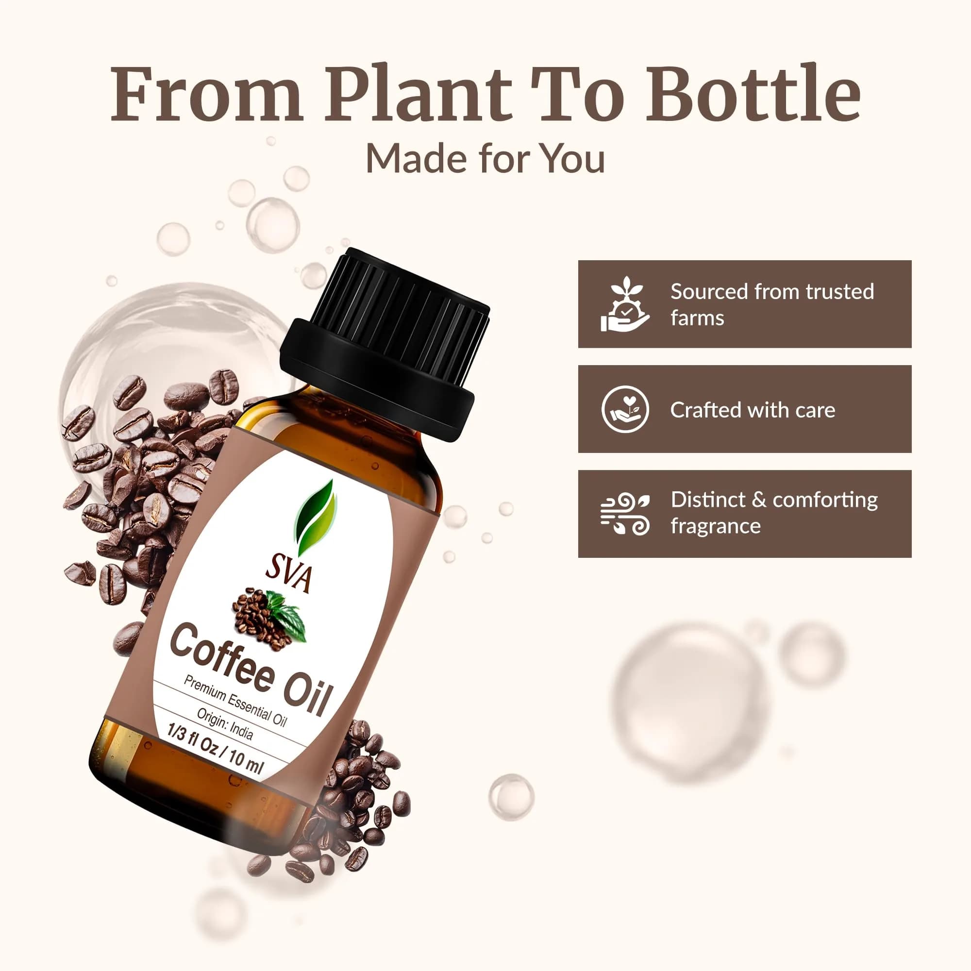SVA ORGANICS Coffee Essential Oil 0.34 Fl Oz (10 ml) | Pure & Natural Aroma - view 4