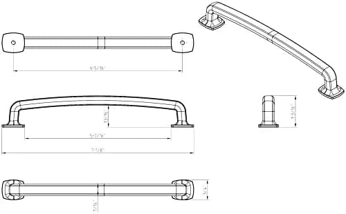 Jeffrey Alexander Belcastel 160 mm CTC Satin Bronze Handle Pull | Elegant Zinc Metal Finish (70-120 chars) thumbnail 3