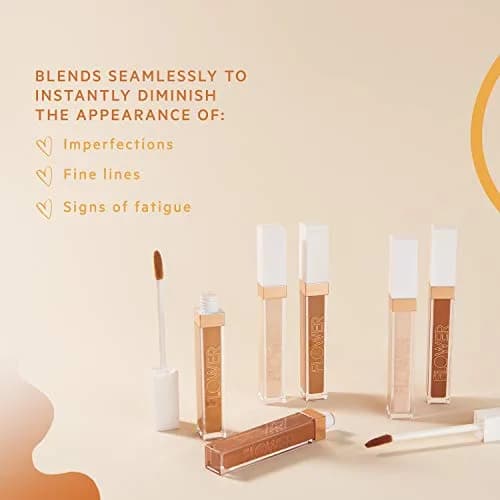 FLOWER Light Illusion Full Coverage Concealer 0.2 Fl Oz | Diffuses Dark Circles & Blemishes thumbnail 2