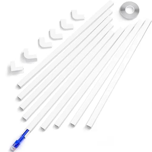 Delamu Cord Cover 142in | Paintable Cable Raceway for Wall Mount TV & Cords thumbnail 1