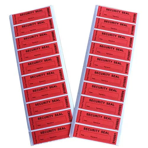 TamperSeals Group Red 1" x 3.35" Tamper Proof Security Stickers | Total Transfer & Instant Void Message thumbnail 2