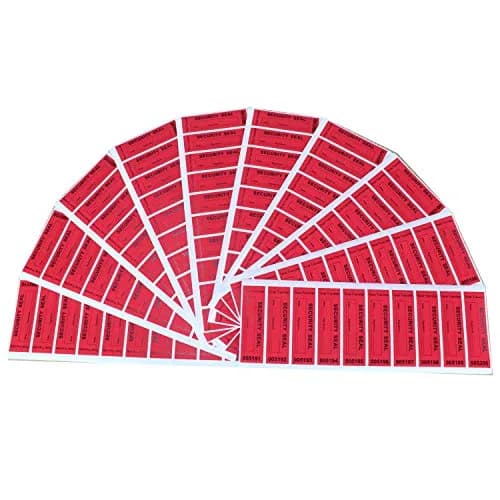 TamperSeals Group Red 1" x 3.35" Tamper Proof Security Stickers | Total Transfer & Instant Void Message thumbnail 3