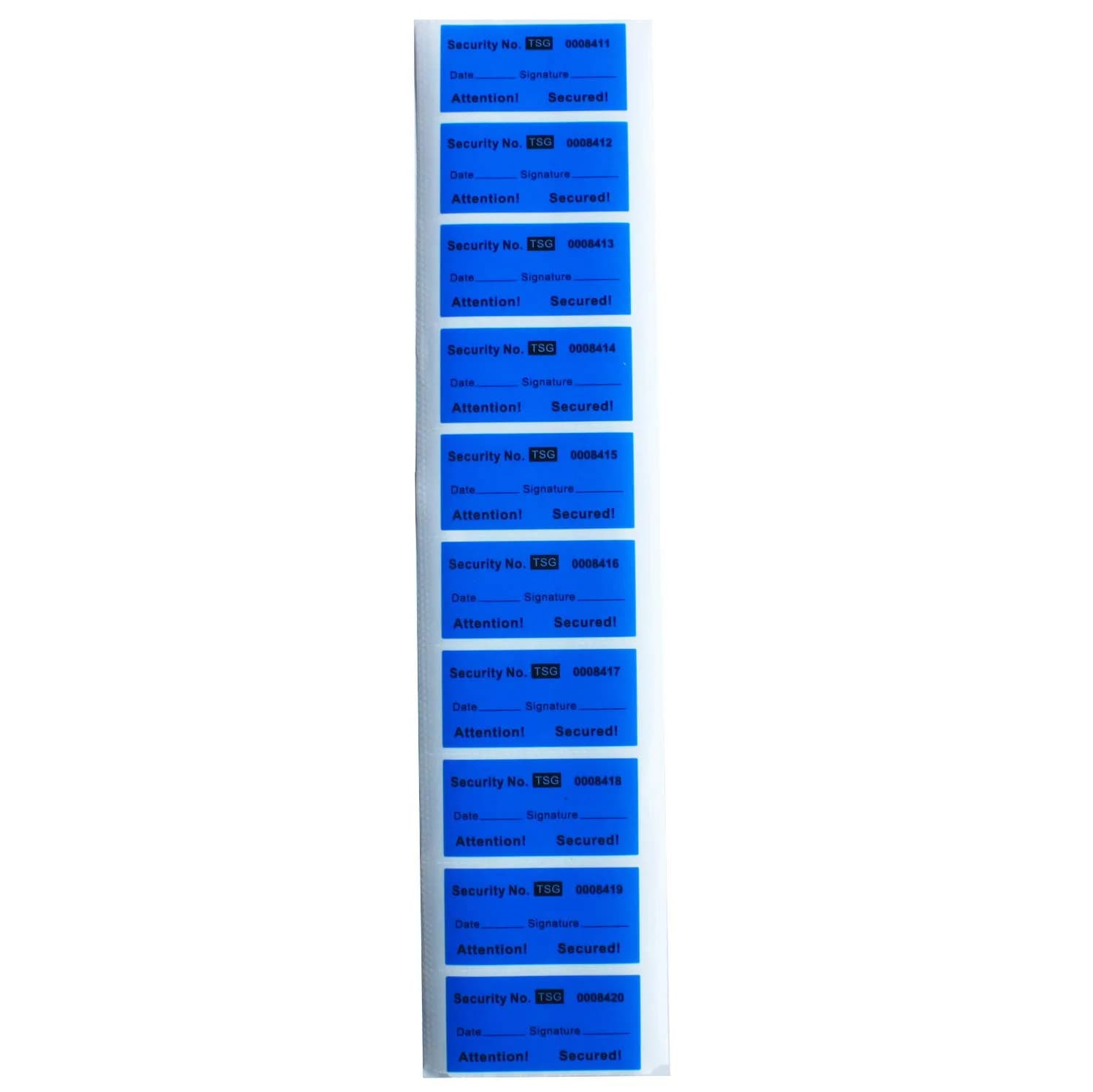TamperSeals Group Blue 1"x2" Non-Transfer Tamper Evident Security Warranty Void Labels (100pcs) | Protect Your Assets with Hidden Messages - view 2