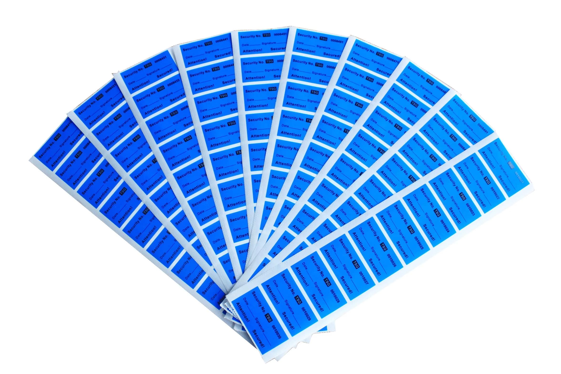 TamperSeals Group Blue 1"x2" Non-Transfer Tamper Evident Security Warranty Void Labels (100pcs) | Protect Your Assets with Hidden Messages - view 3