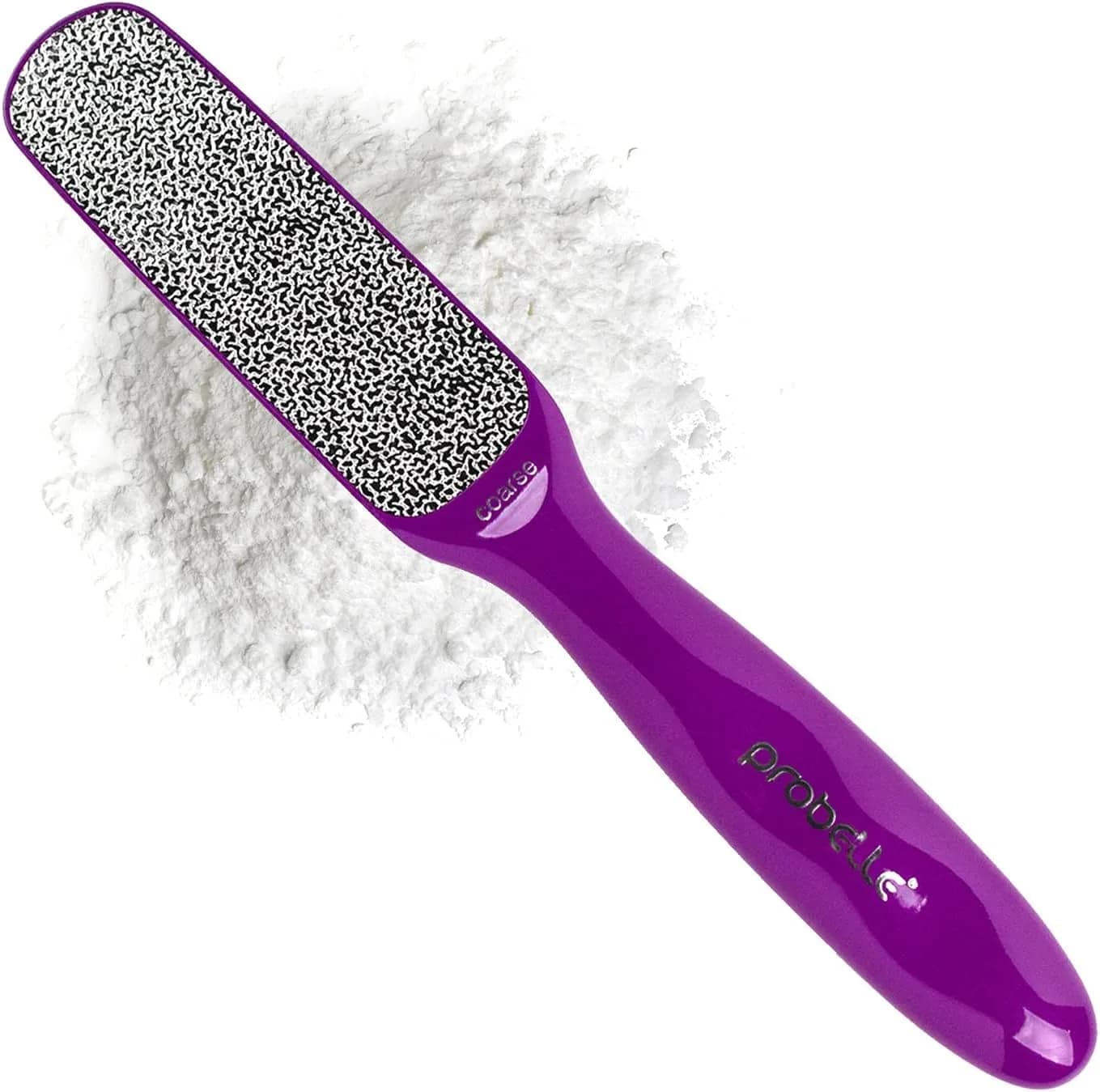 Probelle Double Sided Nickel Foot File Callus Remover, Purple | Safe, Hypoallergenic Pedicure Tool for Dry Feet — Purple