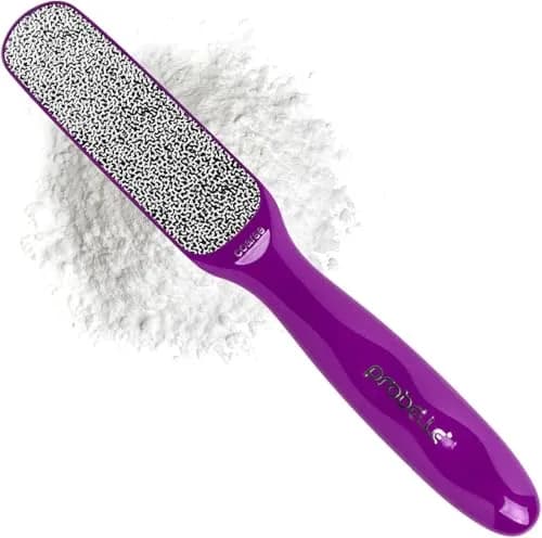 Probelle Double Sided Nickel Foot File Callus Remover, Purple | Safe, Hypoallergenic Pedicure Tool for Dry Feet thumbnail 1