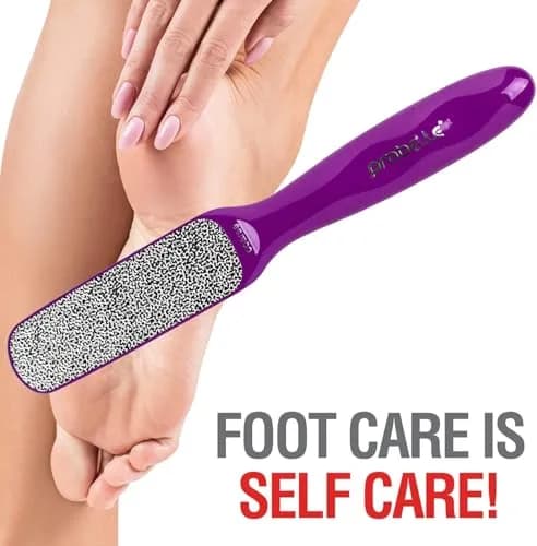 Probelle Double Sided Nickel Foot File Callus Remover, Purple | Safe, Hypoallergenic Pedicure Tool for Dry Feet thumbnail 7