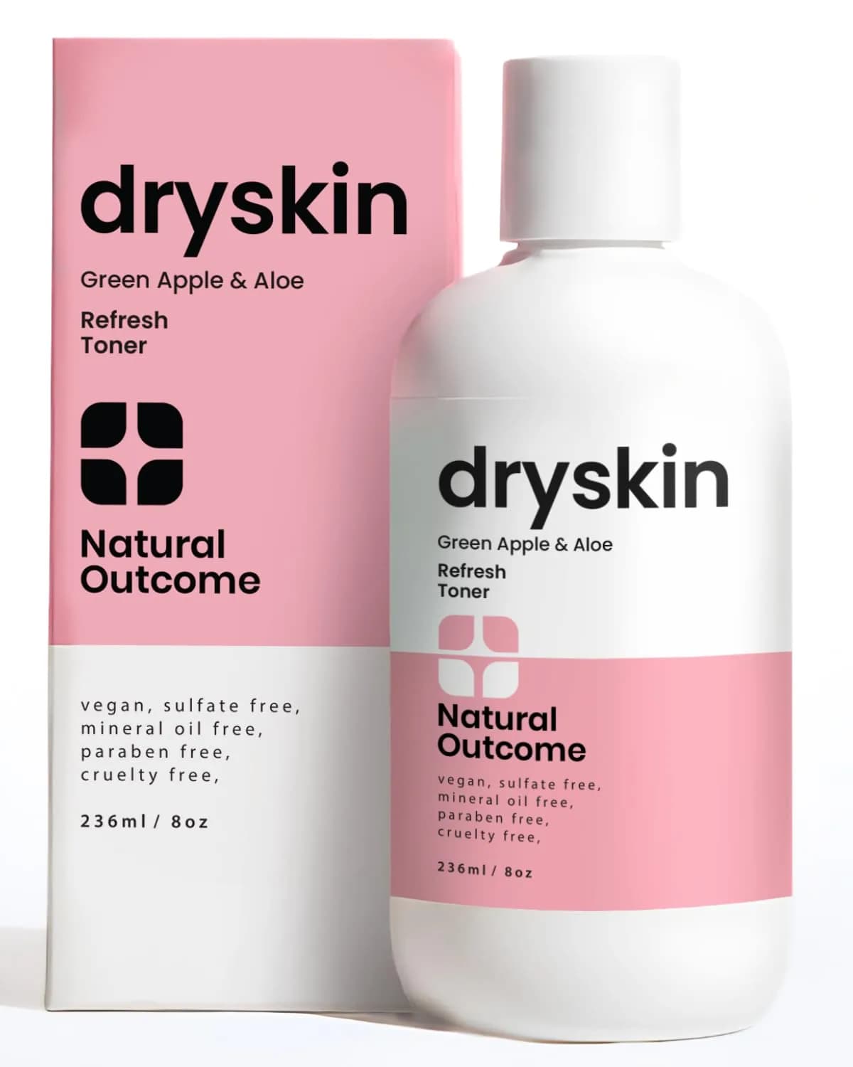 Natural Outcome Hydrating Face Toner for Dry Skin 8 oz | Gentle Aloe & Witch Hazel Hydration — 8 Fl Oz