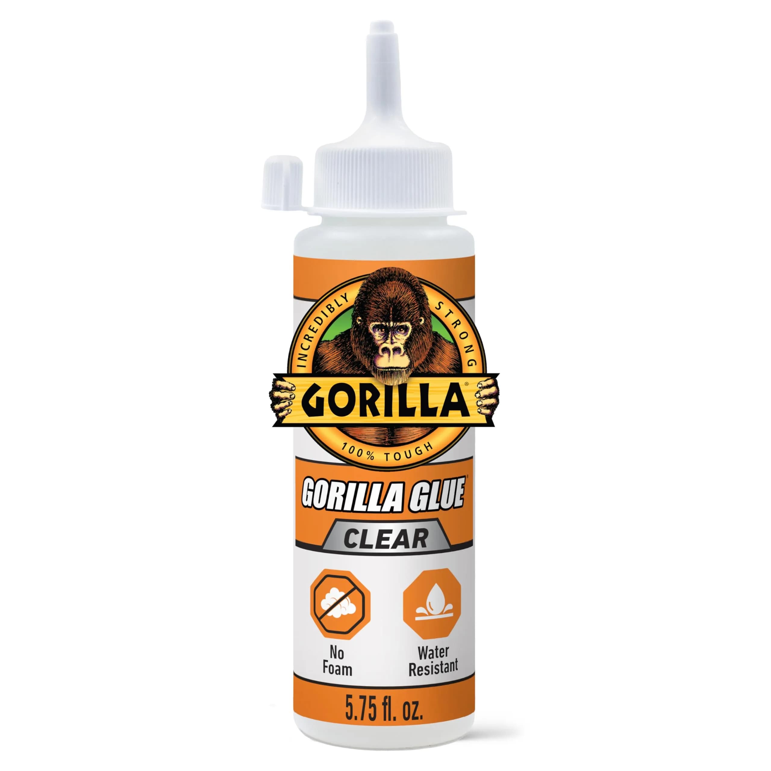 Gorilla Crystal Clear Glue, All Purpose, 5.75 oz Bottle | Strong, Discreet Bonding Solution - main product image
