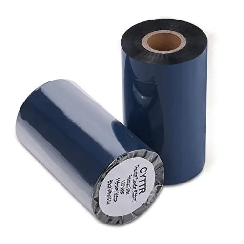 CYTTR Thermal Transfer Ribbon 110mm x 300m (4.33" x 984") Black | Premium Resin-Enhanced Wax for Zebra, Datamax, Sato Printers thumbnail 1