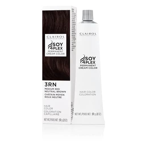 Clairol Professional Permanent Cream Hair Color 3rn Med Red Neutral Brown | 2 Oz | 100% Gray Coverage with Soy Complex thumbnail 1