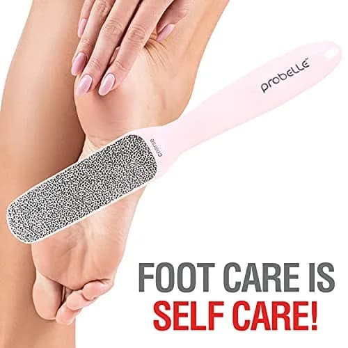 Probelle Double Sided Nickel Foot File Callus Remover, Pink | Safe, Hypoallergenic Pedicure Tool for Soft Feet thumbnail 7