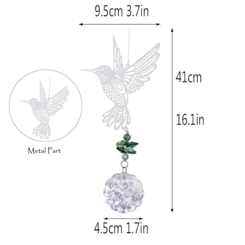 H&D HYALINE & DORA Crystal Hummingbird Flower Prism Window Suncatcher 41cm (16.1in) | Rainbow Maker Decor thumbnail 5