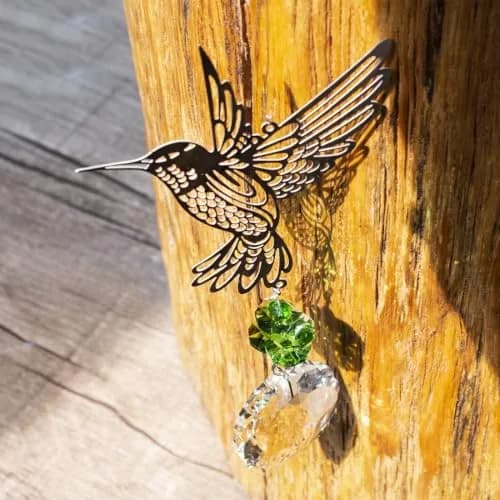 H&D HYALINE & DORA Crystal Hummingbird Flower Prism Window Suncatcher 41cm (16.1in) | Rainbow Maker Decor thumbnail 7
