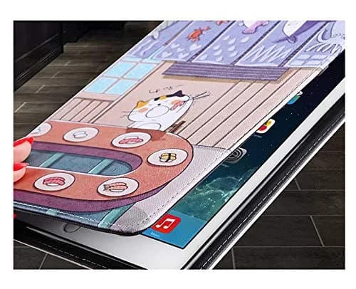 UnnFiko Cartoon iPad 5th/6th Gen 9.7-inch Case | Slim Lightweight Stand with Auto Sleep/Wake, Cat and Sushi Design thumbnail 2