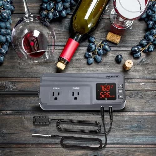 Inkbird Temperature and Humidity Controller ITC-608T | Dual Stage Thermostat for Grow Tents & Greenhouses thumbnail 3