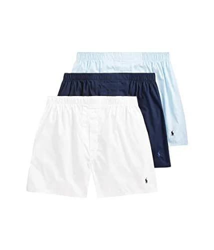 Polo Ralph Lauren Classic Fit Cotton Woven Boxers 3-Pack Large | Breathable Comfort for Indian Climate thumbnail 1