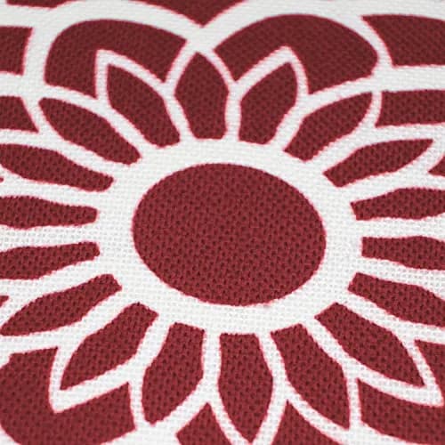 CaliTime Pack of 2 Decorative Pillow Covers 20 x 20 Inches | Dahlia Floral Outline, Dark Red thumbnail 6