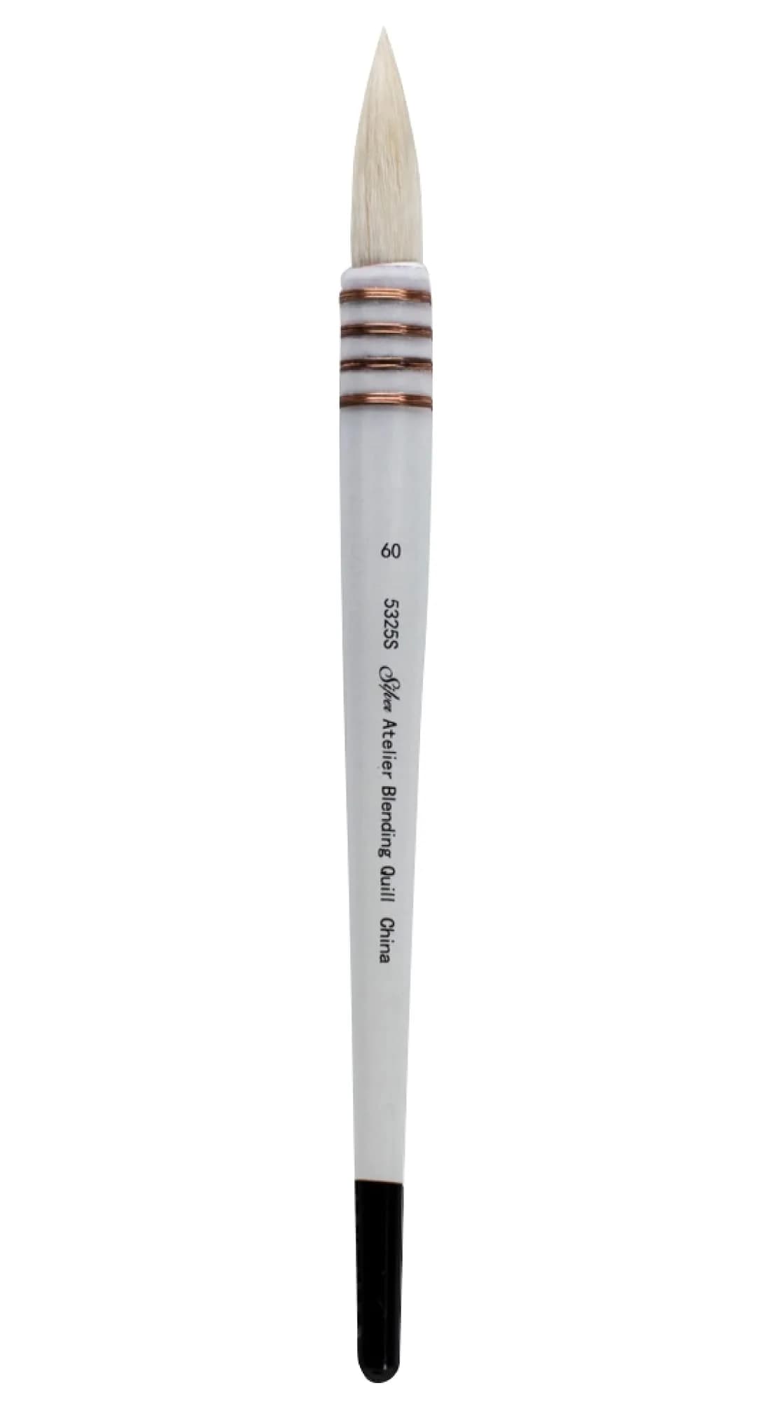 Silver Brush Limited Silver Atelier Goat Hair Blending Quill Brush | Premium Artist Brush for Acrylic & Watercolor