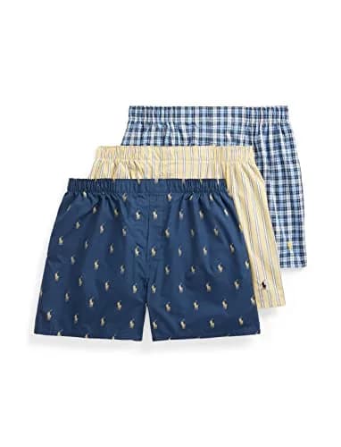 POLO RALPH LAUREN Classic Fit Cotton Boxers 3-Pack | Iconic Style & Comfort, Medium thumbnail 1