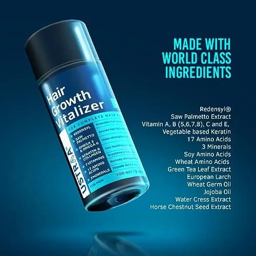 Ustraa Hair Growth Vitalizer Serum 100ml (3.4 Fl Oz) | Clinically Proven Redensyl for Hair Growth thumbnail 4